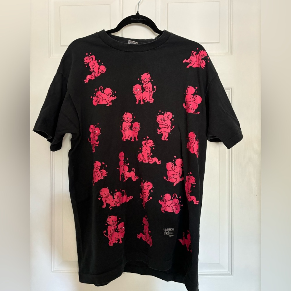 Fashion Victim Devil Sex Vintage Shirt XL Black